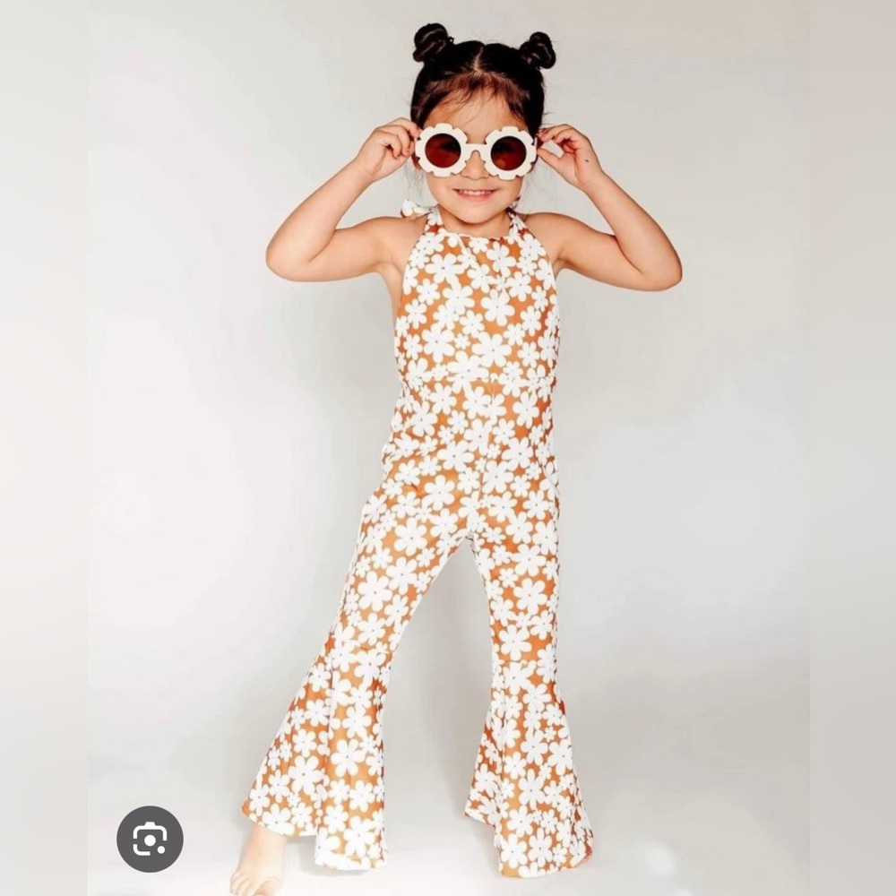 Groovy bell bottom jumpsuit 12-18 months boutique